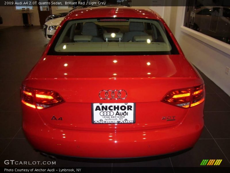 Brilliant Red / Light Grey 2009 Audi A4 2.0T quattro Sedan
