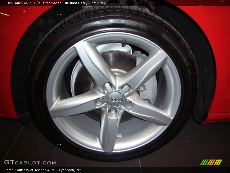 Brilliant Red / Light Grey 2009 Audi A4 2.0T quattro Sedan