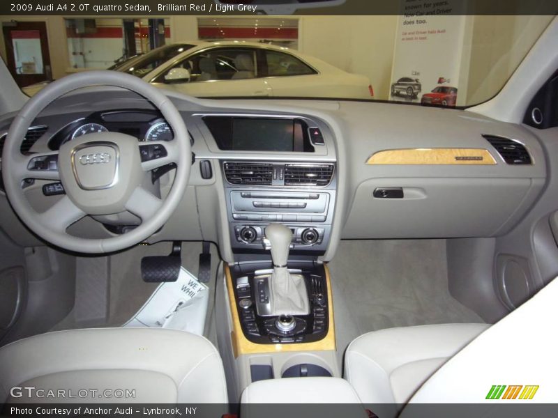 Brilliant Red / Light Grey 2009 Audi A4 2.0T quattro Sedan