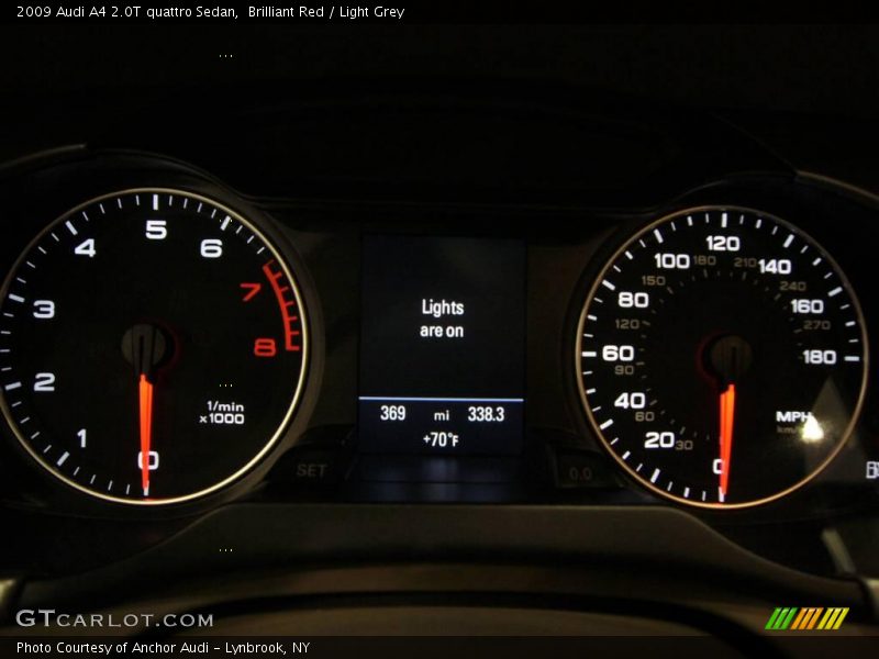 Brilliant Red / Light Grey 2009 Audi A4 2.0T quattro Sedan