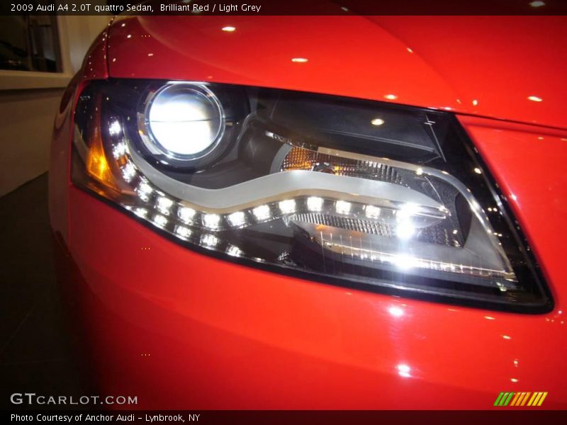 Brilliant Red / Light Grey 2009 Audi A4 2.0T quattro Sedan