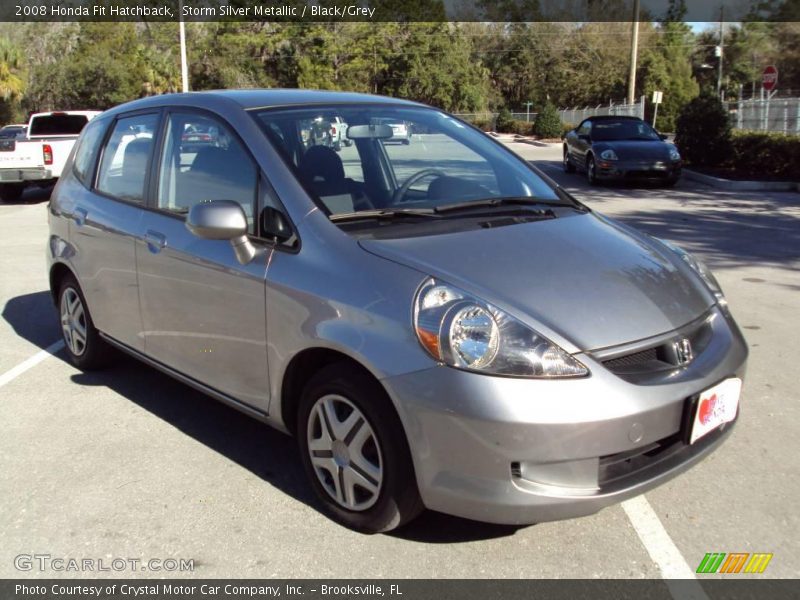 Storm Silver Metallic / Black/Grey 2008 Honda Fit Hatchback