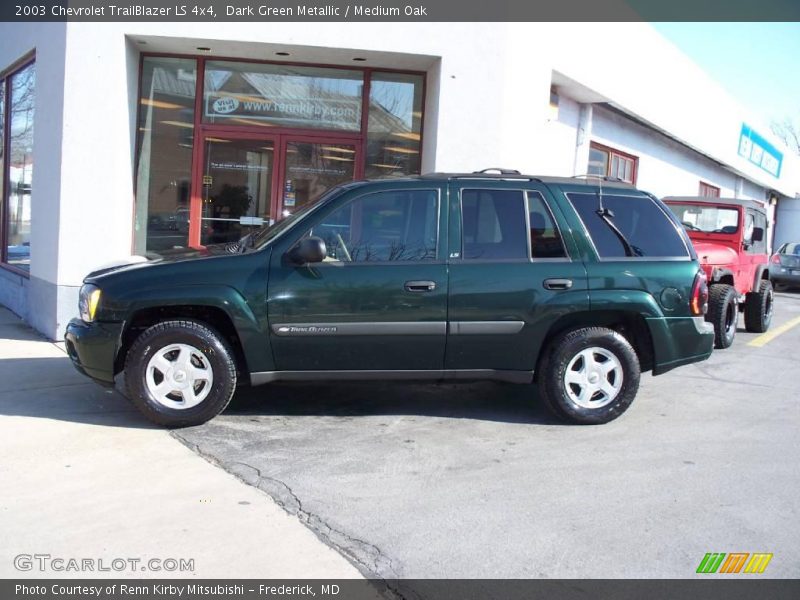 Dark Green Metallic / Medium Oak 2003 Chevrolet TrailBlazer LS 4x4