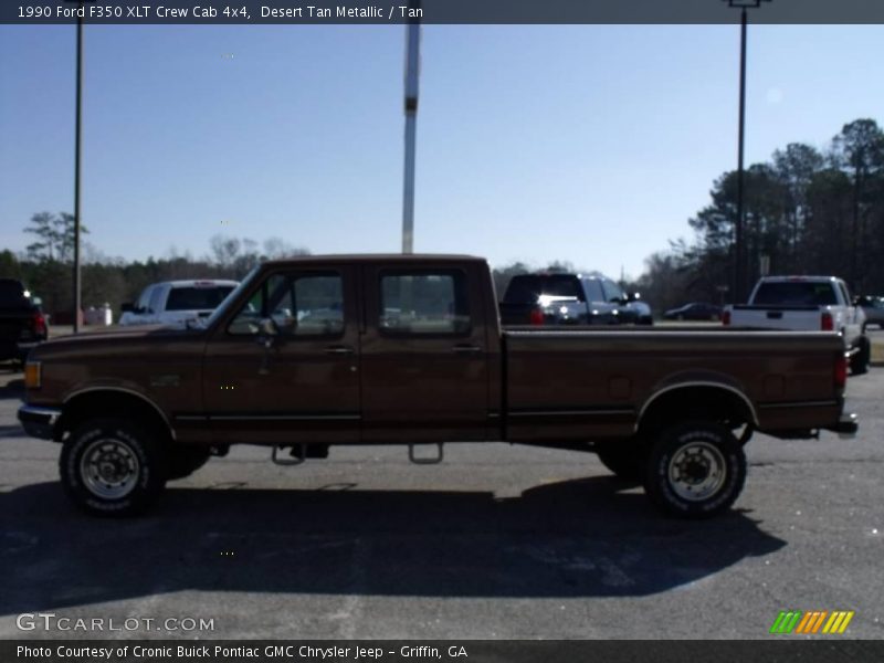 Desert Tan Metallic / Tan 1990 Ford F350 XLT Crew Cab 4x4