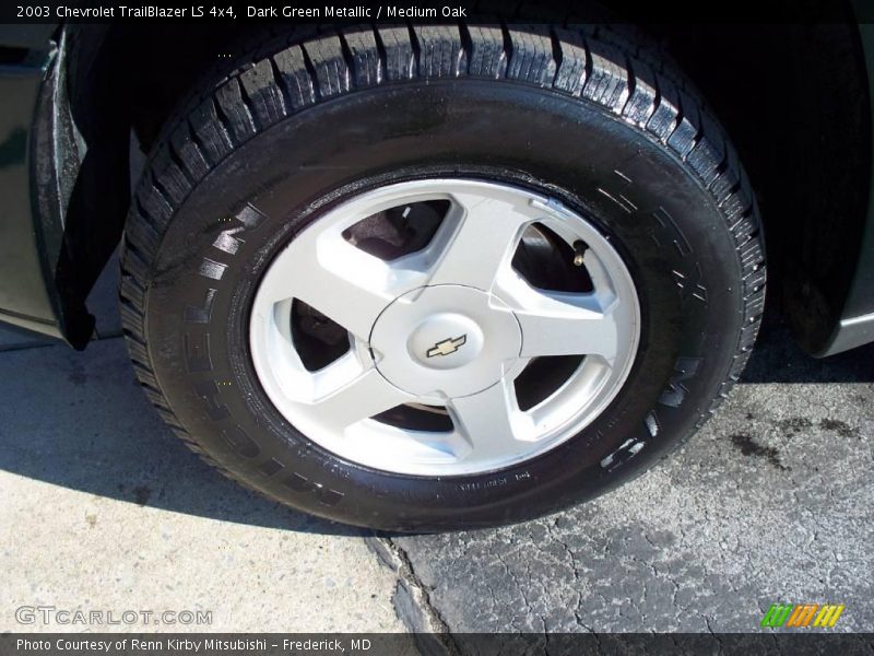 Dark Green Metallic / Medium Oak 2003 Chevrolet TrailBlazer LS 4x4