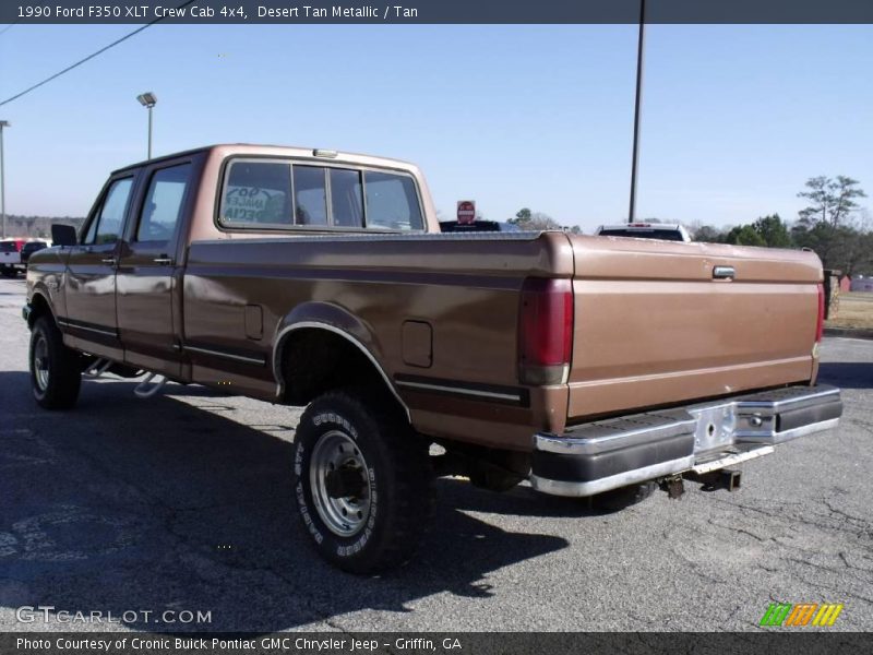 Desert Tan Metallic / Tan 1990 Ford F350 XLT Crew Cab 4x4
