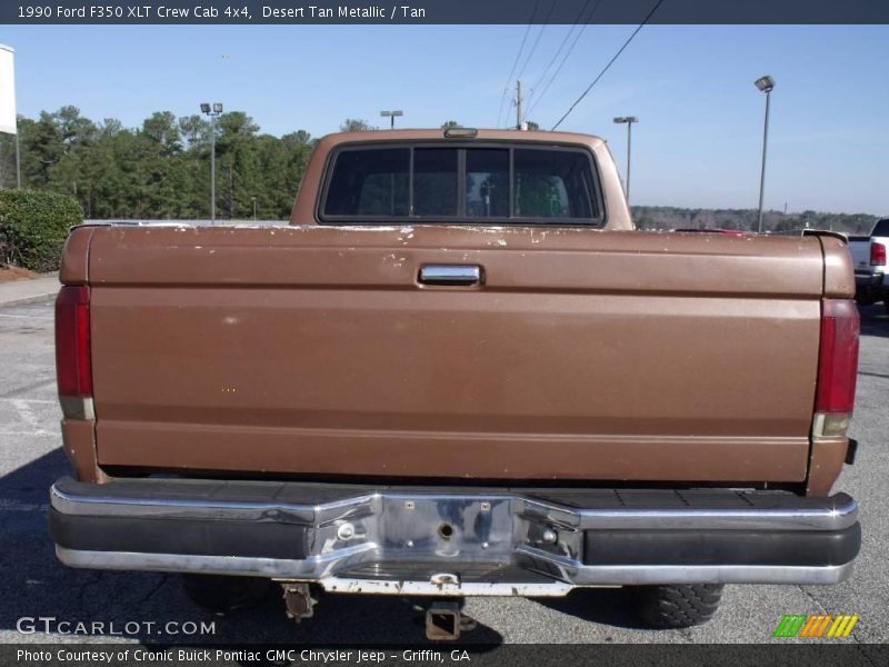 Desert Tan Metallic / Tan 1990 Ford F350 XLT Crew Cab 4x4
