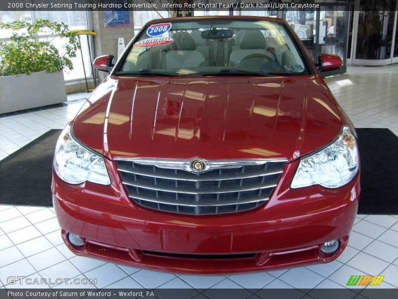Inferno Red Crystal Pearl / Dark Khaki/Light Graystone 2008 Chrysler Sebring Touring Hardtop Convertible