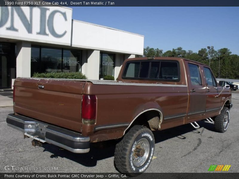 Desert Tan Metallic / Tan 1990 Ford F350 XLT Crew Cab 4x4