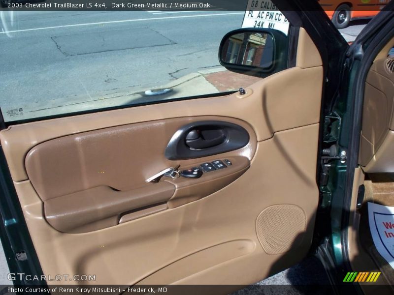 Dark Green Metallic / Medium Oak 2003 Chevrolet TrailBlazer LS 4x4