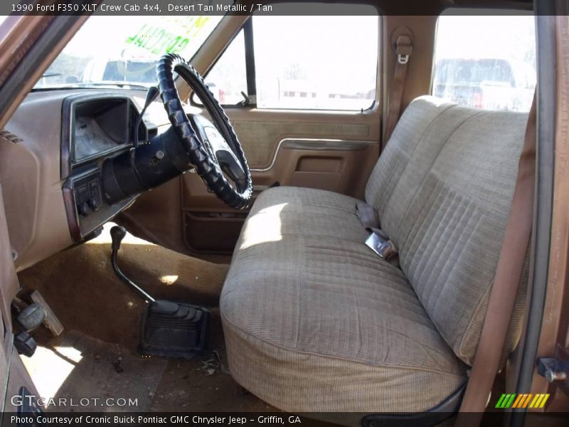 Desert Tan Metallic / Tan 1990 Ford F350 XLT Crew Cab 4x4