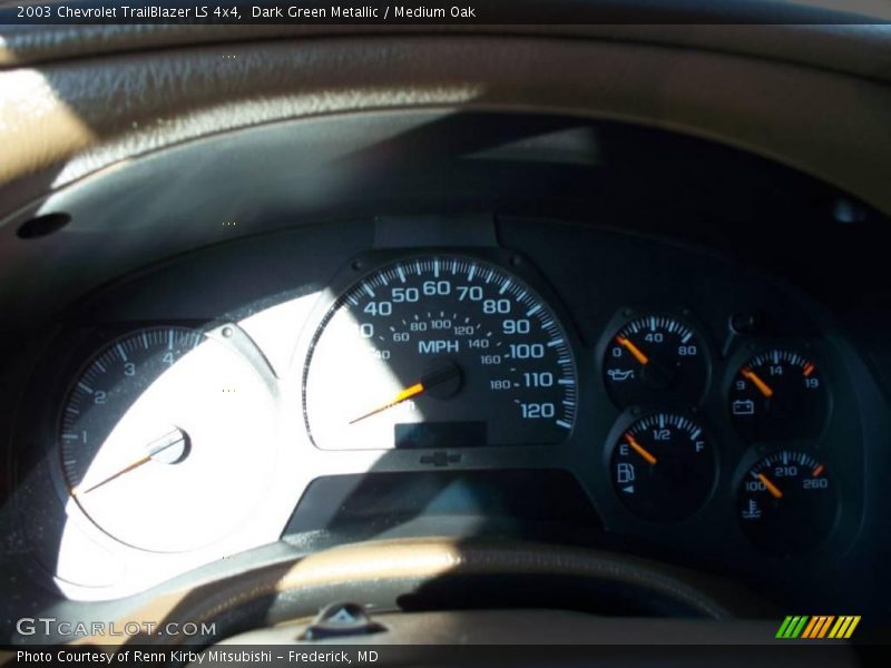 Dark Green Metallic / Medium Oak 2003 Chevrolet TrailBlazer LS 4x4