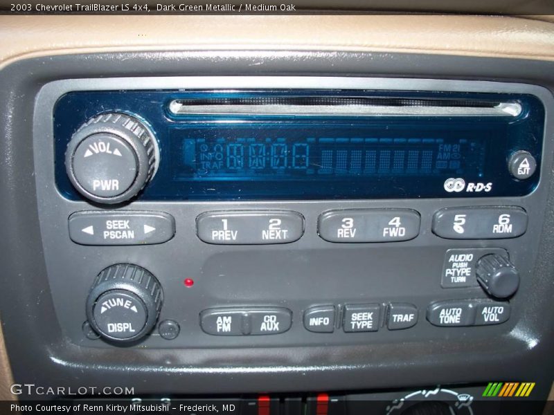 Dark Green Metallic / Medium Oak 2003 Chevrolet TrailBlazer LS 4x4