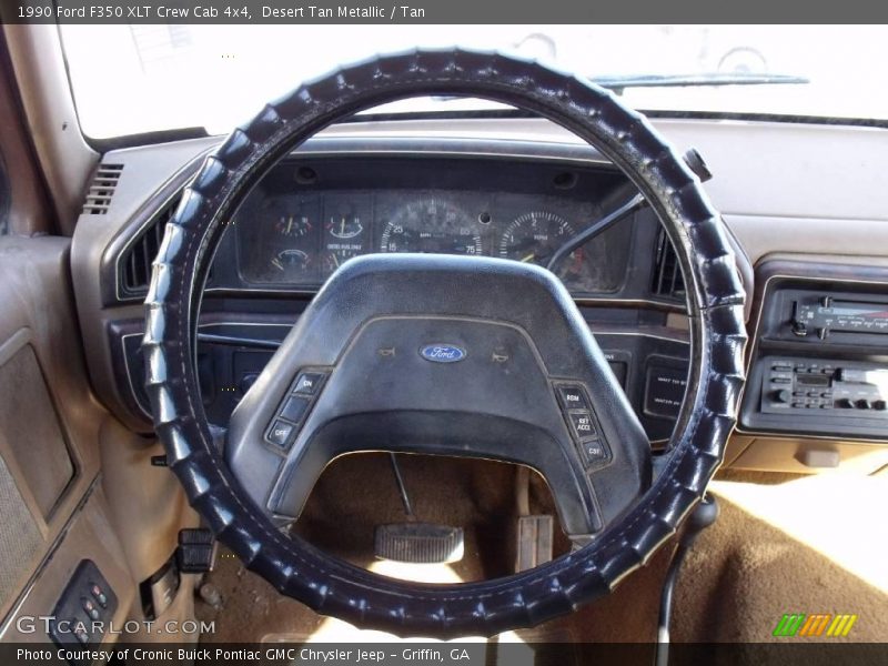 Desert Tan Metallic / Tan 1990 Ford F350 XLT Crew Cab 4x4