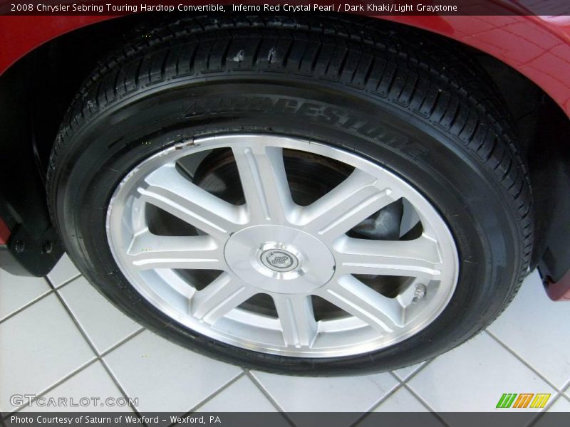 Inferno Red Crystal Pearl / Dark Khaki/Light Graystone 2008 Chrysler Sebring Touring Hardtop Convertible