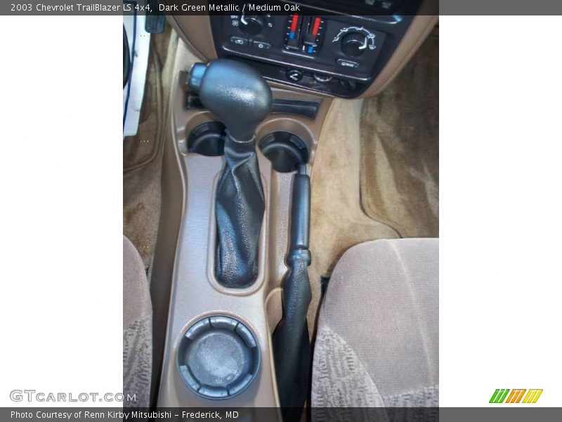 Dark Green Metallic / Medium Oak 2003 Chevrolet TrailBlazer LS 4x4