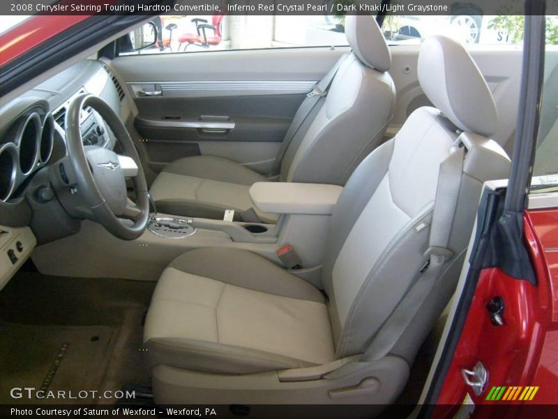 Inferno Red Crystal Pearl / Dark Khaki/Light Graystone 2008 Chrysler Sebring Touring Hardtop Convertible