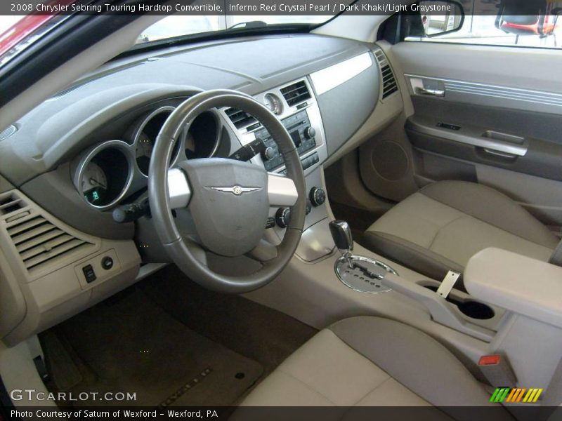 Inferno Red Crystal Pearl / Dark Khaki/Light Graystone 2008 Chrysler Sebring Touring Hardtop Convertible