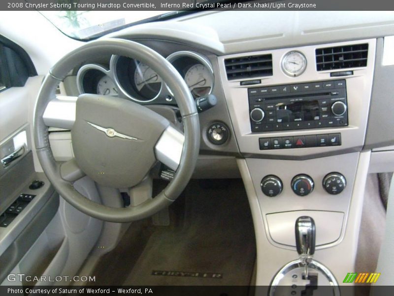 Inferno Red Crystal Pearl / Dark Khaki/Light Graystone 2008 Chrysler Sebring Touring Hardtop Convertible