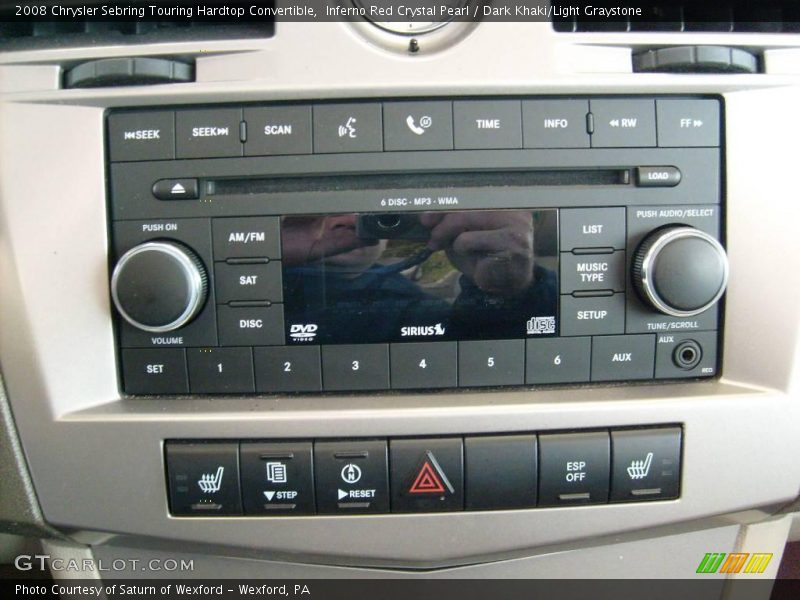 Inferno Red Crystal Pearl / Dark Khaki/Light Graystone 2008 Chrysler Sebring Touring Hardtop Convertible