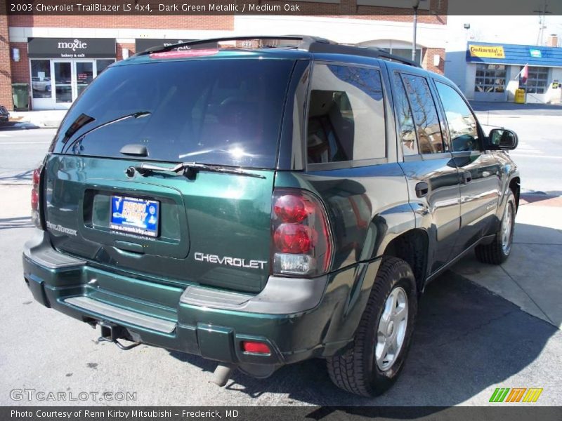 Dark Green Metallic / Medium Oak 2003 Chevrolet TrailBlazer LS 4x4
