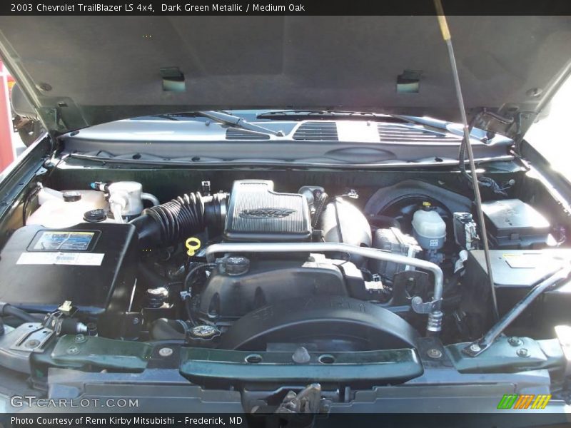 Dark Green Metallic / Medium Oak 2003 Chevrolet TrailBlazer LS 4x4