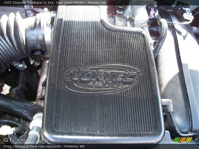 Dark Green Metallic / Medium Oak 2003 Chevrolet TrailBlazer LS 4x4