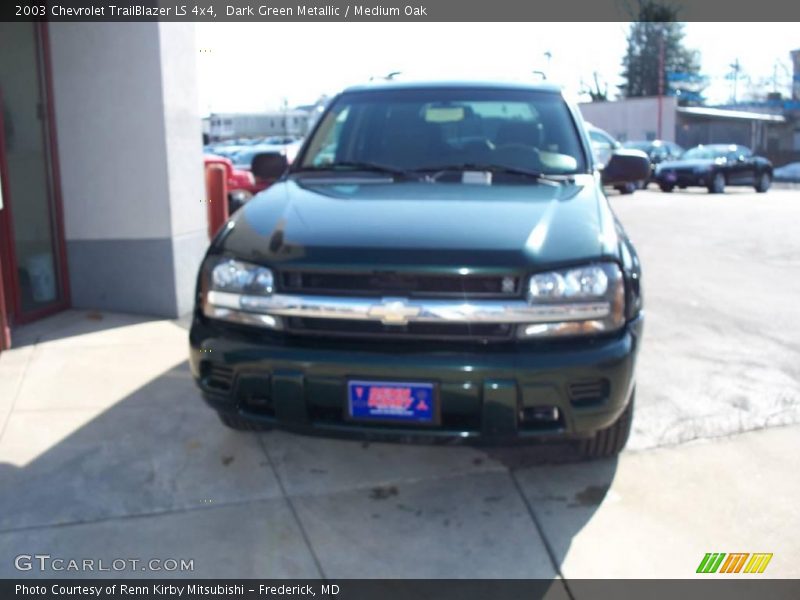 Dark Green Metallic / Medium Oak 2003 Chevrolet TrailBlazer LS 4x4