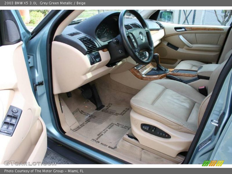 Grey Green Metallic / Beige 2003 BMW X5 3.0i