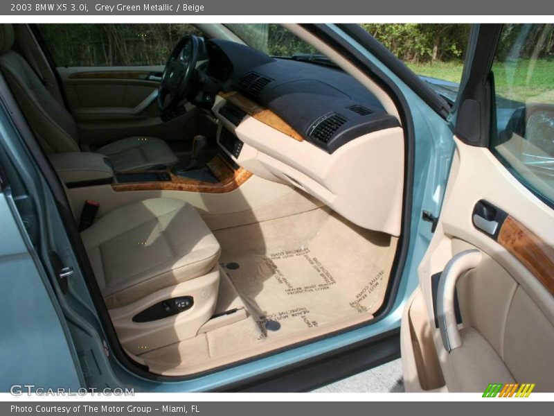 Grey Green Metallic / Beige 2003 BMW X5 3.0i