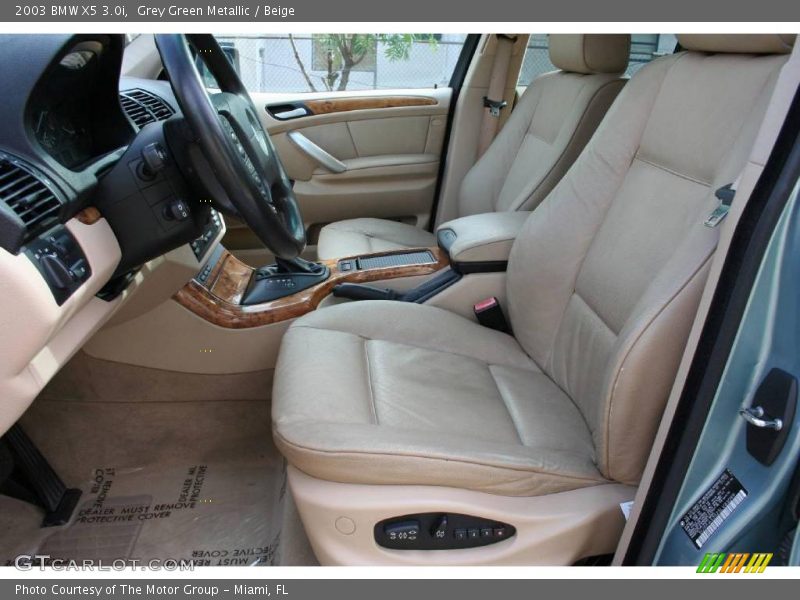 Grey Green Metallic / Beige 2003 BMW X5 3.0i