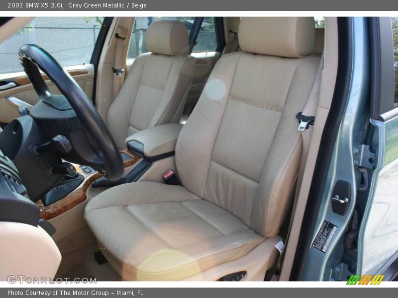 Grey Green Metallic / Beige 2003 BMW X5 3.0i
