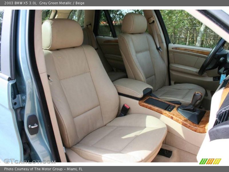 Grey Green Metallic / Beige 2003 BMW X5 3.0i