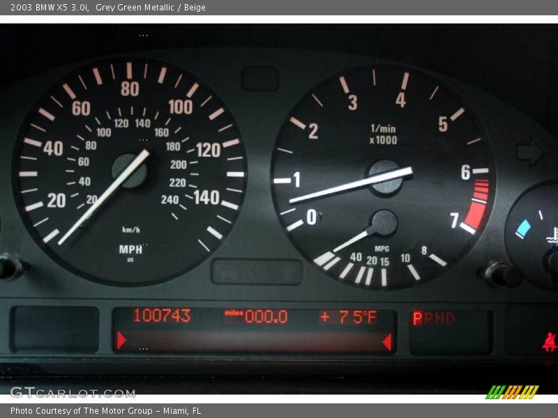 Grey Green Metallic / Beige 2003 BMW X5 3.0i