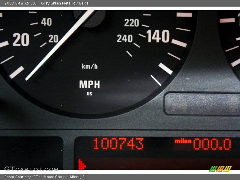 Grey Green Metallic / Beige 2003 BMW X5 3.0i