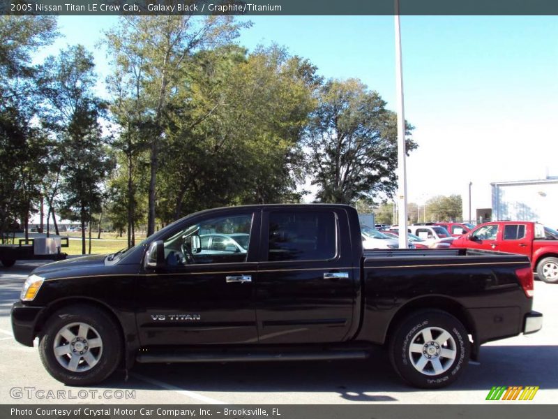 Galaxy Black / Graphite/Titanium 2005 Nissan Titan LE Crew Cab