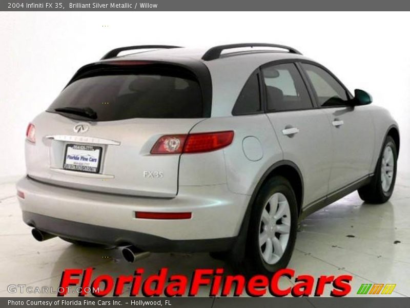 Brilliant Silver Metallic / Willow 2004 Infiniti FX 35