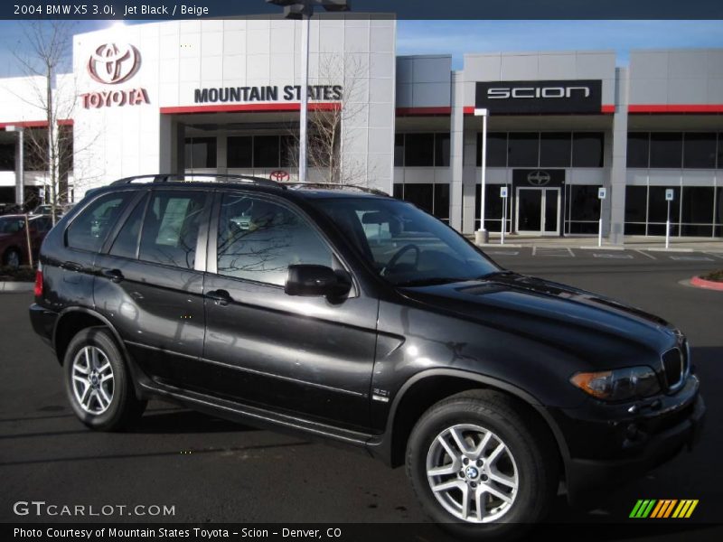Jet Black / Beige 2004 BMW X5 3.0i