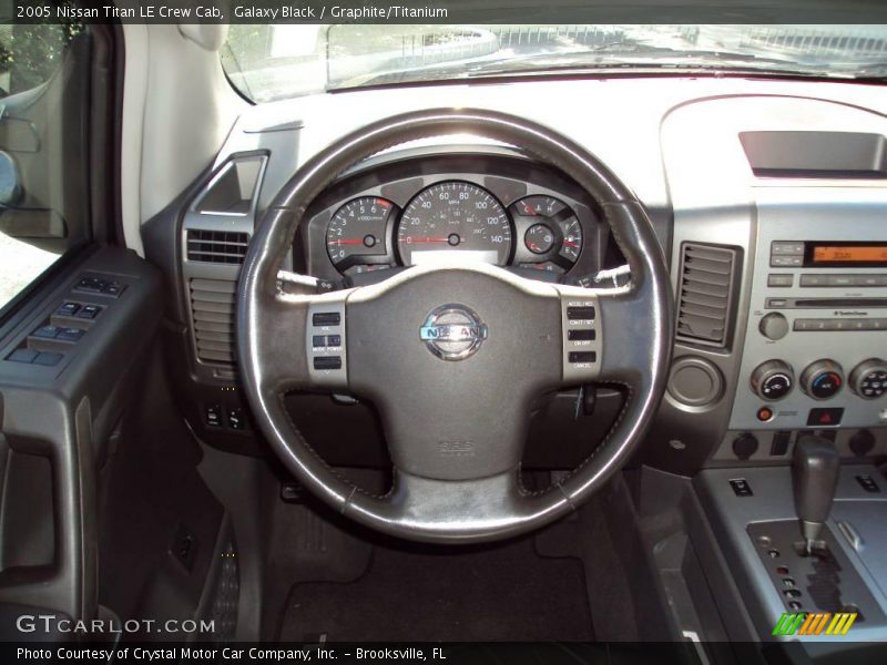 Galaxy Black / Graphite/Titanium 2005 Nissan Titan LE Crew Cab