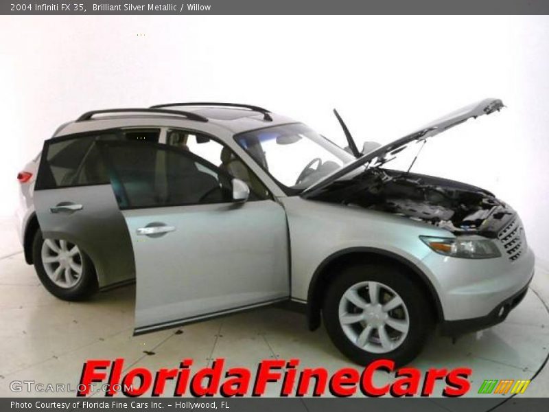 Brilliant Silver Metallic / Willow 2004 Infiniti FX 35