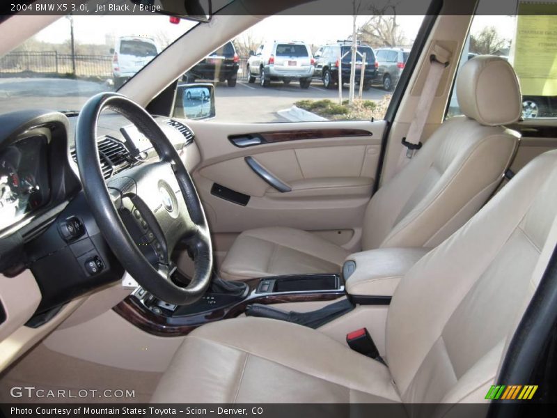 Jet Black / Beige 2004 BMW X5 3.0i