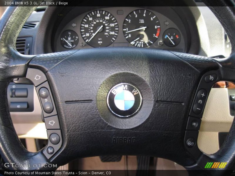 Jet Black / Beige 2004 BMW X5 3.0i