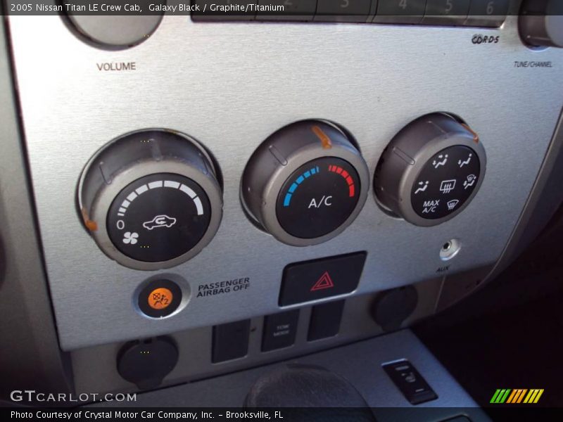 Galaxy Black / Graphite/Titanium 2005 Nissan Titan LE Crew Cab