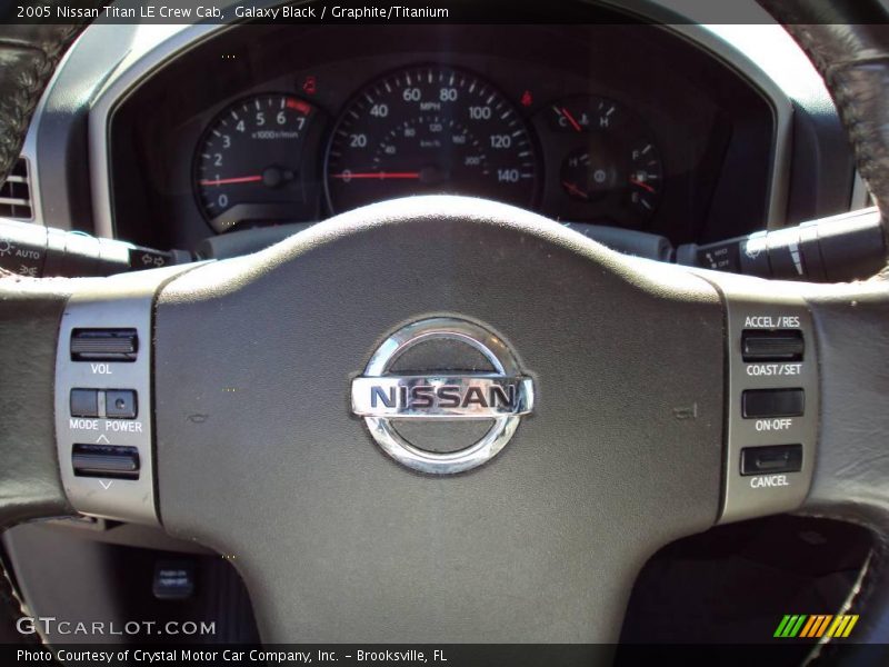 Galaxy Black / Graphite/Titanium 2005 Nissan Titan LE Crew Cab
