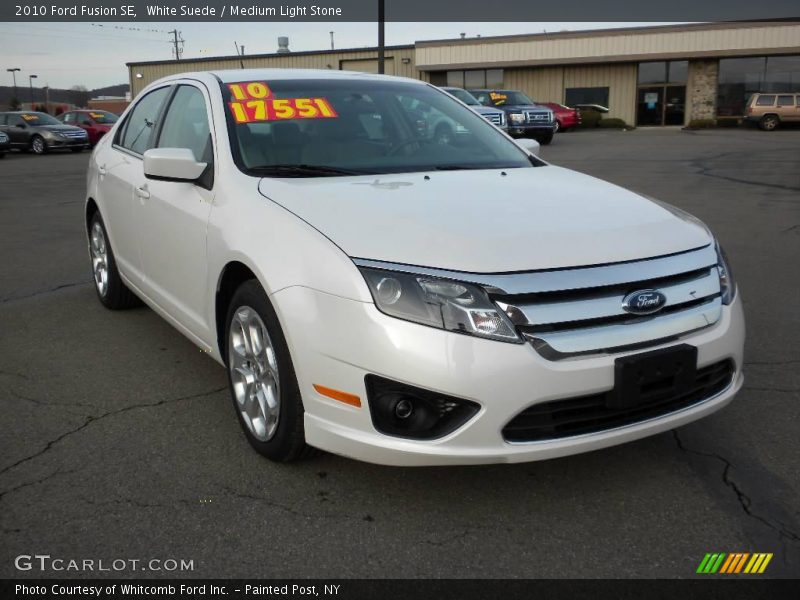 White Suede / Medium Light Stone 2010 Ford Fusion SE