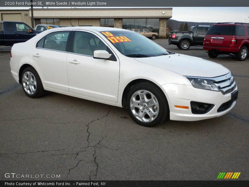 White Suede / Medium Light Stone 2010 Ford Fusion SE