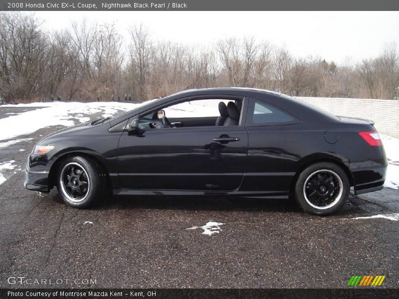Nighthawk Black Pearl / Black 2008 Honda Civic EX-L Coupe