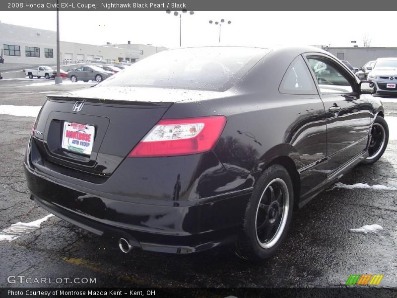 Nighthawk Black Pearl / Black 2008 Honda Civic EX-L Coupe
