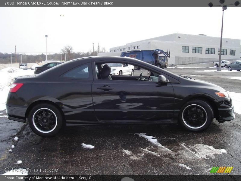 Nighthawk Black Pearl / Black 2008 Honda Civic EX-L Coupe