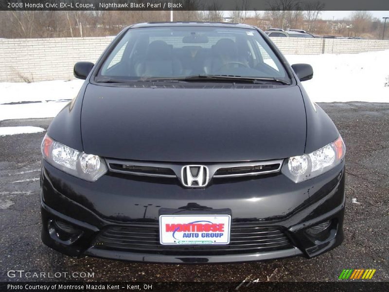 Nighthawk Black Pearl / Black 2008 Honda Civic EX-L Coupe
